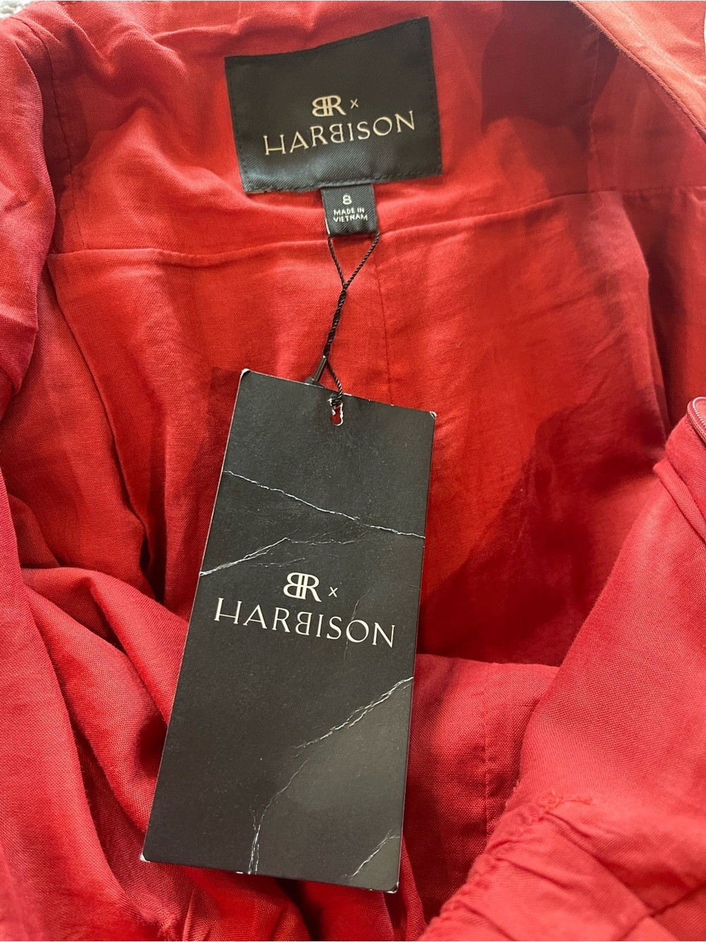 NWT Banana Republic x Harbison Smocked Apron Midi Dress, Sleeveless, Red Clay, 8 - Picture 5 of 16